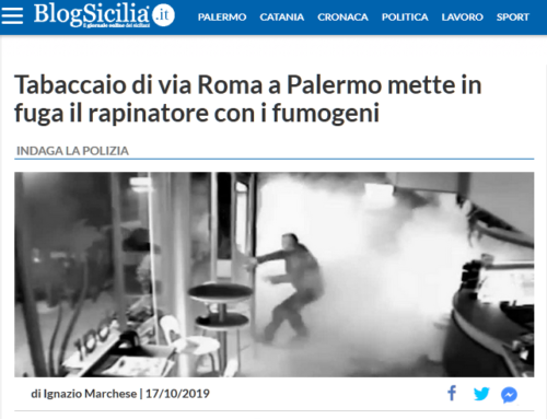 Fumogeno mette in fuga i rapinatori a Palermo